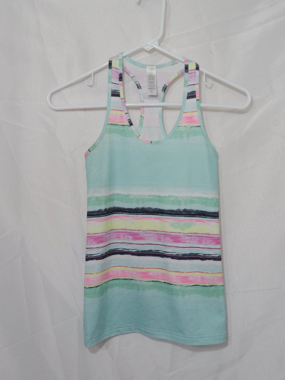 ivivva by Lululemon Tank Top Girls 10 Multicolor Stripe Racerback Athletic Yoga - Picture 2 of 10